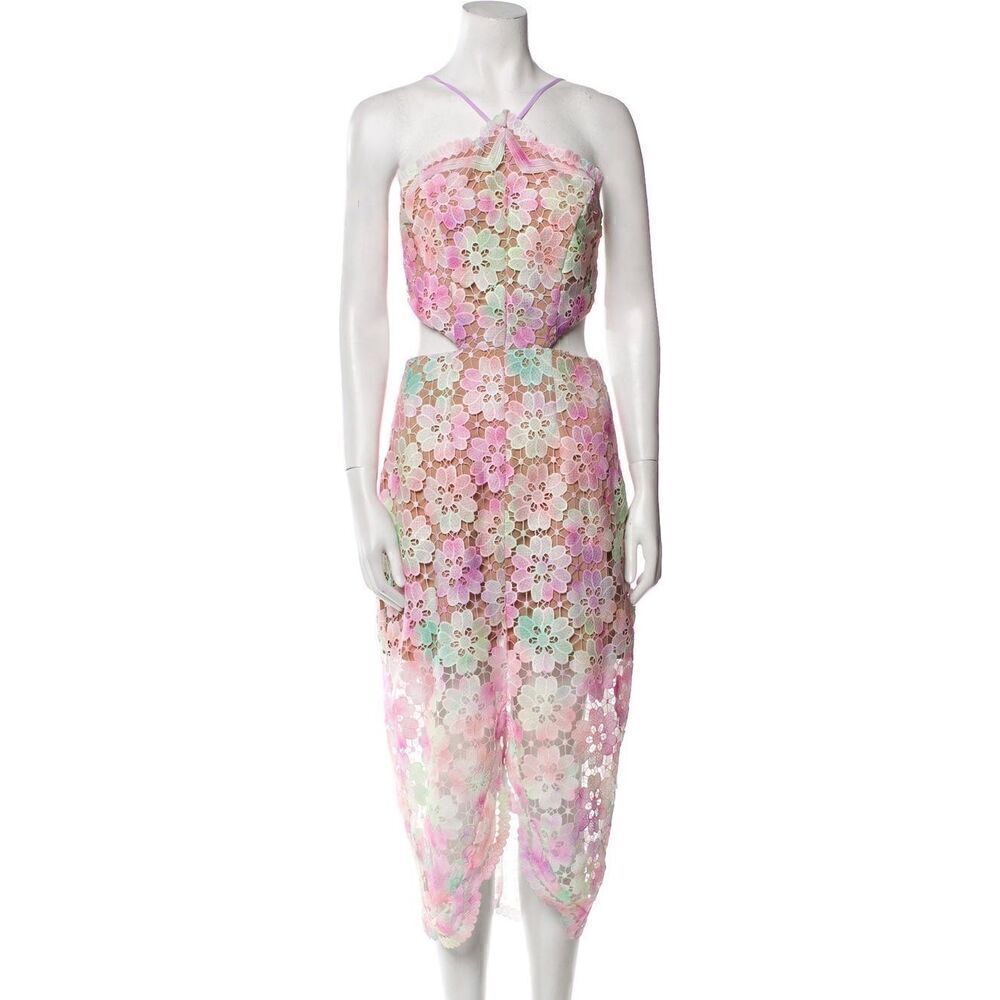 Elliatt Salerno Floral lace Wedding guest dress multicolor size S NWT $394